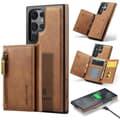 Miniatyrbillede 3 af 6: (Til iPhone 16 Plus) DG.MING M5-serien aftagelig pung-etui kaffe