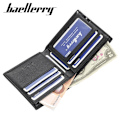 Miniatyrbillede 5 af 6: Baellerry Short Style Mænd Business tegnebøger Læder Simple Short sort 11 cm * 9,5 cm * 2 cm
