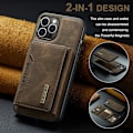 Miniatyrbillede 3 af 11: 3-fold magnetisk pung-etui sæt – kortlommer + læderbagside sort iphone xr