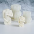 Miniatyrbillede 3 af 6: lysforme lys stearinlys gør-det-selv-forme i silikoneform br-425