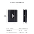 Miniatyrbillede 7 af 7: Baellerry RFID Blokering Herrepengepung Slim Trifold Multi Card Sl sort