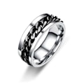 Miniatyrbillede 1 af 6: antistress spinner roterende fidget ring ringe størrelse 11/20,8 mm