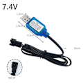 Miniatyrbilde 2 av 4: USB-laderkabel batterilader 7.4V SM-3P 800mA 7,4V SM-3P