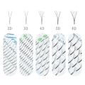 Miniatyrbild 4 av 7: Eleganta Yelix Premium Fransar/fransförlängning/lashes Pack 6D 0.07C 8mm