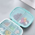 Miniatyrbillede 4 af 6: pille dosis æske til medicin pille æske medicin dosis pille æske hvid