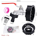 Miniatyrbillede 1 af 6: ibc tank adapter vandhane til ibc ibc tank adapter legering s60*6 til 3/4 tommer hane+p