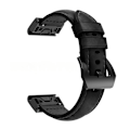 Miniatyrbild 5 av 6: armband läder Garmin fenix 7/6/5 fenix 7x/6x/7s/6s 22mm svart (fenix5/6/7)