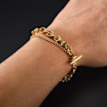 Miniatyrbilde 2 av 6: Dobbeltlags minimalistisk OT-armbånd for kvinner - enkelt, men t fargerikt dobbeltlag av armbånd