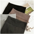 Miniatyrbild 7 av 10: Vinter varma fleece fodrade strumpbyxor leggings dam varma scrun Mörkgrå Leggings utan strumpor