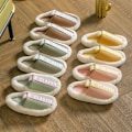 Miniatyrbild 5 av 6: fluff tofflor varma tofflor innetofflor kaffe 42-43 (insida 27cm)