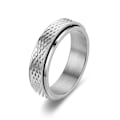 Miniatyrbillede 5 af 7: Roterende Diamond Snake Skin Stripe Parring - Kærlighed for Evigt, Tid 6 mm sort nr. 9