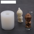 Miniatyrbillede 1 af 6: lysforme lys stearinlys gør-det-selv-forme i silikoneform buddha