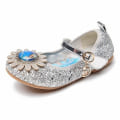 Miniatyrbild 6 av 6: elsa prinsess skor barn flicka med paljetter silverfärgad 22cm / size36