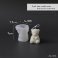 Miniatyrbillede 1 af 6: lysforme lys stearinlys gør-det-selv-forme i silikoneform lz22058 trompetbjørn