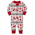 Pikkukuva 6 / 7: Jouluvaatteet Joulupyjamat perheen pyjamathousut Joulupuseropyjamasetti lapset 6t