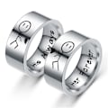 Pikkukuva 3 / 7: His Always Yours My Forever Love - Paripari - Graveroidut sopivat 8mm teräs värittää hänet ikuisesti Nro 12