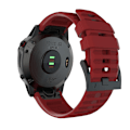 Pikkukuva 1 / 6: rannekoru silikoni Garmin 26mm Fenix ​​​​6x 26mm punainen
