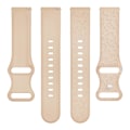 Miniatyrbillede 5 af 6: Armbånd i silikone til Samsung Watch7/6/5 Huawei gt4 46mm Garmin 265 lysebrun 18 mm