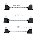 Pikkukuva 1 / 4: Valaistus / USB Type-C / Micro-USB-kaapeli DJI SPARK MAVIC PRO:lle USB Type-C punottu 15cm