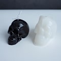 Miniatyrbillede 5 af 6: lysforme lys stearinlys gør-det-selv-forme i silikoneform kranium