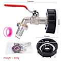 Miniatyrbillede 1 af 6: ibc tank adapter vandhane til ibc ibc tank adapter messing s60*6 til 3/4 tommer armatur