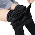 Pikkukuva 4 / 6: vuoratut talvi leggingsit stretch lämpimät leggingsit lämminhousut Marine blå 200 g (One Size)