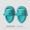 Miniatyrbild 1 av 6: tofflor haj shark tofflor shark slides barntofflor grön 200 (insida 20cm)
