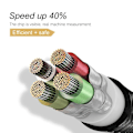 Miniatyrbilde 5 av 11: Vinklet 90 graders laderkabel USB A til USB C / iPhone Lightning / Micro-USB (Type-C) svart 2 meter