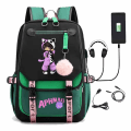Pikkukuva 1 / 6: Aphmau reppu lasten reput reppu USB-liitännällä 1kpl vihreä 2