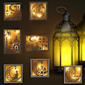 Pikkukuva 3 / 5: ramadan koristelu mubarak kareem lykta led valot jm01934