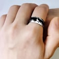 Miniatyrbild 4 av 6: Forest Wolf King Laser Cut Rostfritt Stål Mode Ring - Unik Wildl 8mm black arc wolf king nr 9