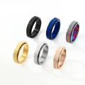 Miniatyrbild 5 av 6: anti ångest spinner fidget roterande ring ringar Size9/19mm