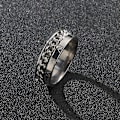 Miniatyrbillede 1 af 3: antistress spinner roterende fidget ring ringe hvid Koko 11 / 20,8 mm