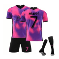 Miniatyrbillede 1 af 2: fodboldtrøje / fodboldtøj mbappé til børn / voksne med fodboldsko voksen l