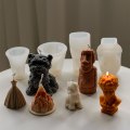 Miniatyrbillede 2 af 6: lysforme lys stearinlys gør-det-selv-forme i silikoneform lz22123 medium portræt af david