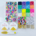 Miniatyrbilde 4 av 5: DIY flate leirperler sett runde polymer leireperler for små perler a som bildet viser