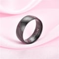 Miniatyrbilde 4 av 7: Titan svart kule ring | Slitesterk matt finish | Design for indre og ytre baller for trendy smykker for menn matt titan nr. 6