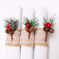 Miniatyrbillede 1 af 6: Servietringe Jul Thanksgiving Holidays Julepynt Julepynt ca 6 stk / kegler 1
