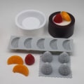 Miniatyrbillede 4 af 6: stearinlys stearinlys DIY silikone form stearinlysfremstilling stearinlys væge 6 jordbær