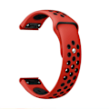 Miniatyrbillede 1 af 6: armbånd silikone Garmin fenix 7pro/6 fenix 5 rød/sort