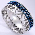 Pikkukuva 1 / 6: antistress spinner rotating fidget ring rings blue Størrelse 10 / 19,8 mm