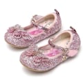 Miniatyrbild 1 av 6: elsa prinsess skor barn flicka med paljetter rosa 17.5cm / size28