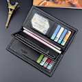 Miniatyrbillede 6 af 9: Baellerry PU læder mænd tegnebøger Business Design Pung Card mørk kaffe 18,5 cm * 9 cm * 1,8 cm