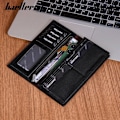 Miniatyrbild 5 av 7: Baellerry RFID blockerande lång plånbok Slim läder Multi Card Po djup färg