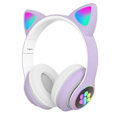 Pikkukuva 1 / 4: cat ears kuulokkeet langattomat cat bluetooth kuulokkeet violetti