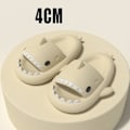 Miniatyrbillede 1 af 6: shark slides shark sandaler hjemmesko haj lysegrå 36/37