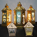 Miniatyrbillede 5 af 5: ramadan dekoration mubarak kareem lykta led lys jm01868