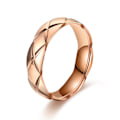 Miniatyrbilde 1 av 7: Cutting Arc Blomsterring: Unik batchblomsterformet design, elegant enkelhet 6 mm rosa gull nr. 7