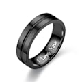 Miniatyrbilde 1 av 7: For alltid sammenflettede par diamantring Jeg elsker deg forlovelsesring svart uten diamanter jeg elsker deg nr. 11