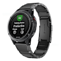 Miniatyrbillede 3 af 6: armbånd stål Garmin Fenix ​​​​7 Fenix ​​​​6/5 gen2 sort